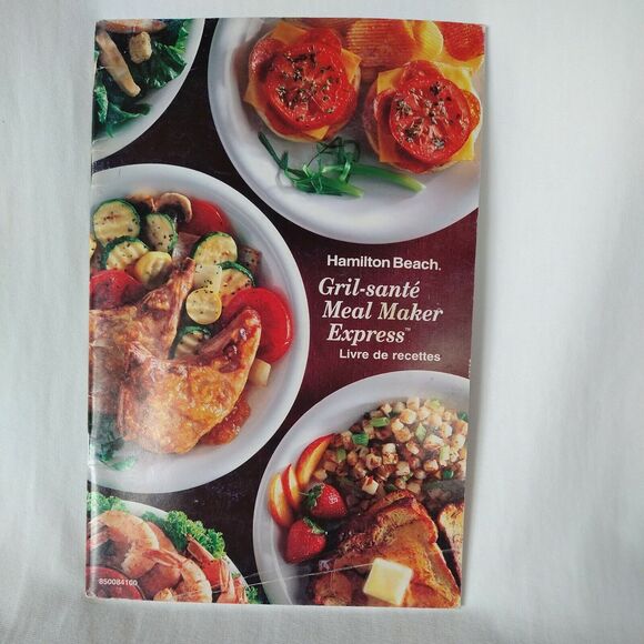 Hamilton Beach Meal Maker Express Grill Recipe CookBook Bilingual French English - Picture 2 of 9